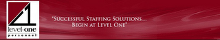 L1 LEVEL ONE PERSONNEL SUCCESSFUL STAFFING SOLUTIONS . . . BEGIN AT LEVEL ONE logo