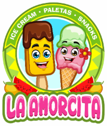LA AMORCITA ICE CREAM · PALETAS · SNACKS logo