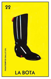 LA BOTA 22 PASATIEMPOS GALLO, S.A. logo