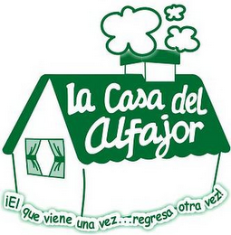 LA CASA DEL ALFAJOR ¡EL QUE VIENE UNA VEZ . . . REGRESA OTRA VEZ! logo