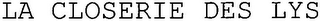 LA CLOSERIE DES LYS logo