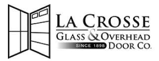 LA CROSSE GLASS & OVERHEAD  SINCE 1898 DOOR CO. logo