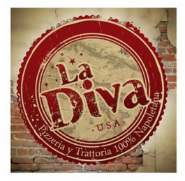 LA DIVA USA PIZZERIA Y TRATTORIA 100% NAPOLETANA logo