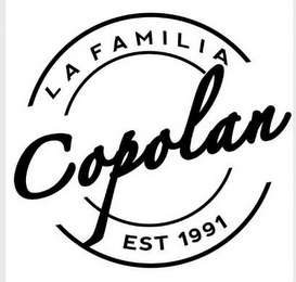 LA FAMILIA COPOLAN EST 1991 logo