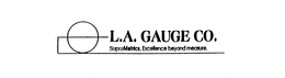 L.A. GAUGE CO. SUPRAMETRICS, EXCELLENCE BEYOND MEASURE. logo