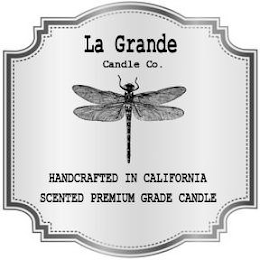 LA GRANDE CANDLE CO. HANDCRAFTED IN CALIFORNIA SCENTED PREMIUM GRADE CANDLE logo