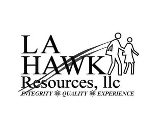 LA HAWK RESOURCES, LLC INTEGRITY QUALITY EXPERIENCE logo