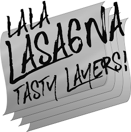 LA LA LASAGNA, TASTY LAYERS! logo