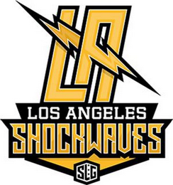 LA LOS ANGELES SHOCKWAVES SLG logo