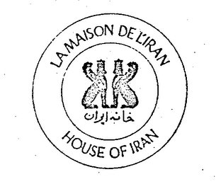 LA MAISON DE L'IRAN HOUSE OF IRAN logo