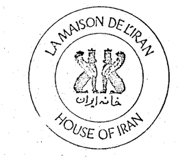 LA MAISON DE L'IRAN HOUSE OF IRAN logo