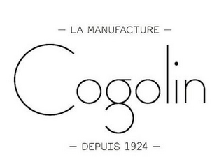 LA MANUFACTURE COGOLIN DEPUIS 1924 logo