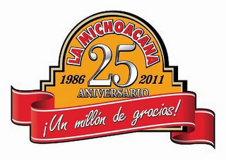 LA MICHOACANA 25 ANIVERSARIO 1986 logo