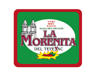 LA MORENITA DEL TEPEYAC VERY HOT SAUCE SALSA MUY PICANTE logo