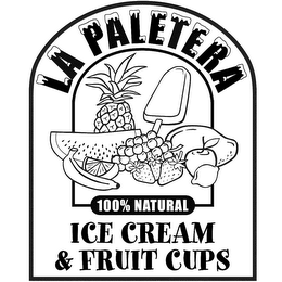 LA PALETERA 100% NATURAL ICE CREAM & FRUIT CUPS logo