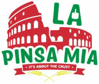 LA PINSA MIA IT'S ABOUT THE CRUST logo