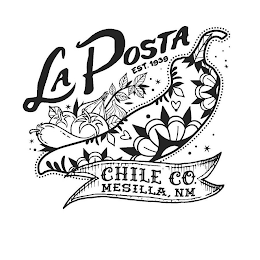 LA POSTA EST. 1939 CHILE CO. MESILLA, NM logo