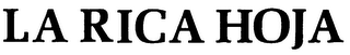 LA RICA HOJA logo