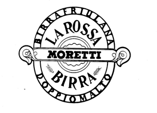 LA ROSSA BIRRA MORETTI BIRRA FRIVLANA DOPPIO MALTO logo