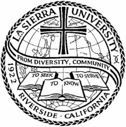 LA SIERRA UNIVERSITY FROM DIVERSITY COMMUNITY TO SEEK TO KNOW TO SERVE 1922 RIVERSIDE · CALIFORNIA logo