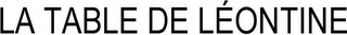 LA TABLE DE LÉONTINE logo