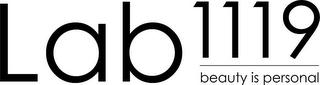 LAB 1119 BEAUTY IS PERSONAL logo
