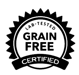 LAB-TESTED GRAIN FREE CERTIFIED logo