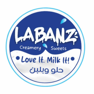 LABANZ CREAMERY SWEETS LOVE IT. MILK IT! logo