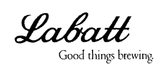 LABATT GOOD THINGS BREWING. logo