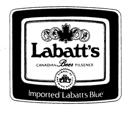 LABATT'S CANADIAN BEER PILSENER IMPORTED LABATT'S BLUE logo