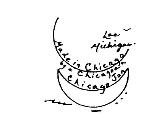 LAC MICHIGAN MADE IN CHICAGO BY A CHICAGOAN CHICAGO JAN logo