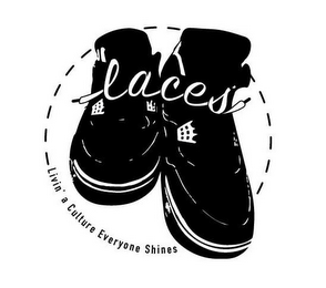 LACES LIVIN' A CULTURE EVERYONE SHINES logo