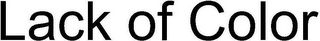 LACK OF COLOR logo