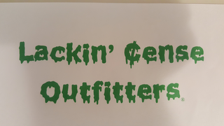 LACKIN' ¢ENSE OUTFITTERS logo