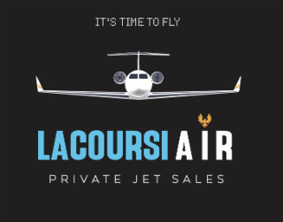 LACOURSI AIR PRIVATE JET SALES IT'S TIME TO FLY logo