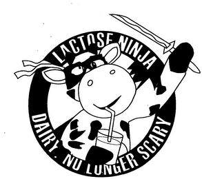 LACTOSE NINJA DAIRY. NO LONGER SCARY logo