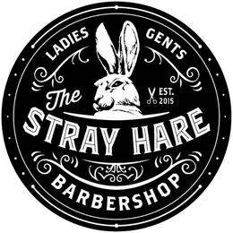 LADIES GENTS EST.2015 THE STRAY HARE BARBERSHOP logo