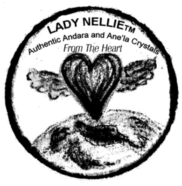 LADY NELLIETM AUTHENTIC ANDARA AND ANE'LA CRYSTALS FROM THE HEART logo