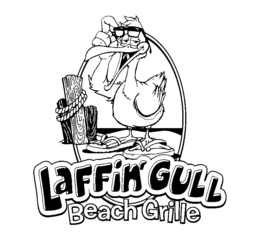 LAFFIN'GULL BEACH GRILLE logo
