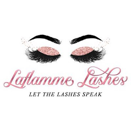 LAFLAMME LASHES LET THE LASHES SPEAK logo