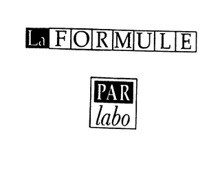 LAFORMULE PAR LABO logo