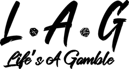 L.A.G. LIFE'S A GAMBLE logo