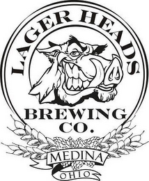LAGER HEADS BREWING CO. MEDINA OHIO logo