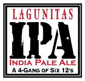 LAGUNITAS IPA INDIA PALE ALE A 4-GANG OF SIX 12'S logo