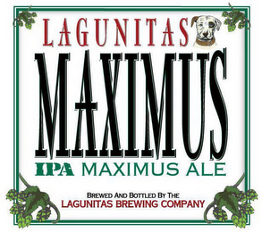 LAGUNITAS MAXIMUS IPA MAXIMUS ALE BREWED AND BOTTLED BY THE LAGUNITAS BREWING COMPANY logo