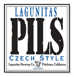 LAGUNITAS PILS CZECH STYLE LAGANITAS BREWING CO PETALUMA CALIFORNIA  DOGGONE GOOD logo