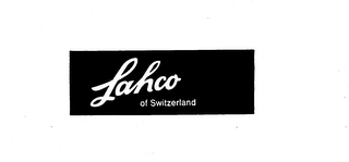 LAHCO OF SWITZERLAND logo