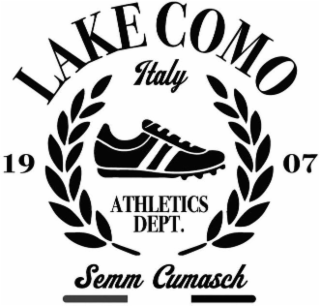 LAKE COMO ITALY 1907 ATHLETICS DEPT. SEMM CUMASCH logo