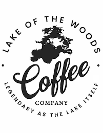 LAKE OF THE WOODS COFFEE COMPANY LEGENDARY AS THE LAKE ITSELF logo
