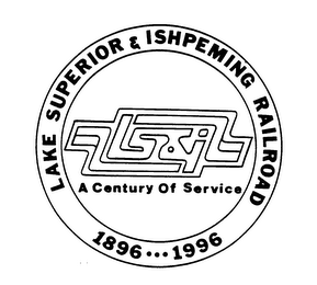 LAKE SUPERIOR & ISHPEMING RAILROAD A CENTURY OF SERVICE 1896 --- 1996 logo